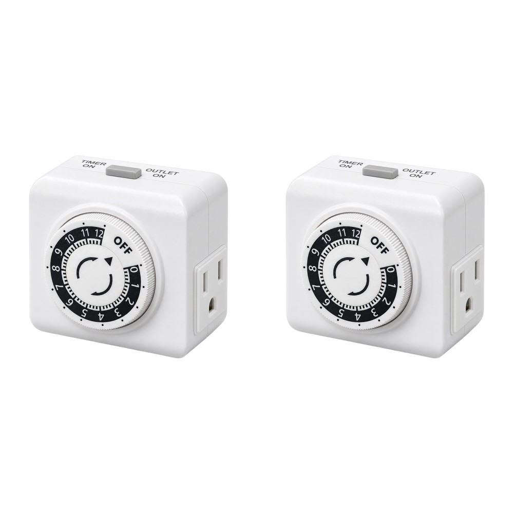 ชุด 2 ชิ้น ปลั๊กตั้งเวลาแบบกลไ - Timer Dual Outlet บทวิจารณ์และราคา