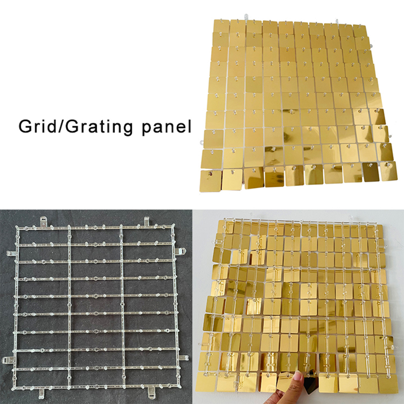 แผงผ้ากลิตเตอร์สี่เหลี่ยมจัตุร - Pvc Panel Background บทวิจารณ์และราคา
