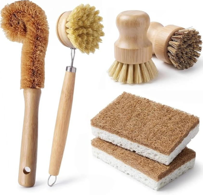 ชุดแปรงล้างจานไม้ไผ่ 6 ชิ้น -  - Substrate Coconut Fiber บทวิจารณ์และราคา