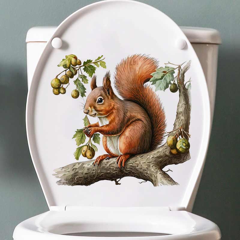 สติ๊กเกอร์ติดผนังรูปกระรอกน่าร - Pvc Panel Background บทวิจารณ์และราคา